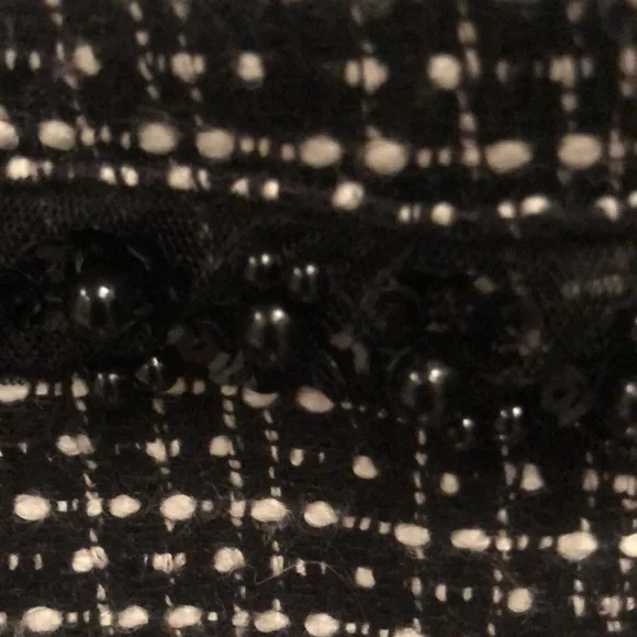 Women's Black and White Tweed Jacket - Picture 9 of 14